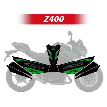 Для KAWASAKI Z400 Наклейки для защиты топливного бака, комплекты аксессуаров для мотоциклов, украшения бензобака, износостойкие наклейки