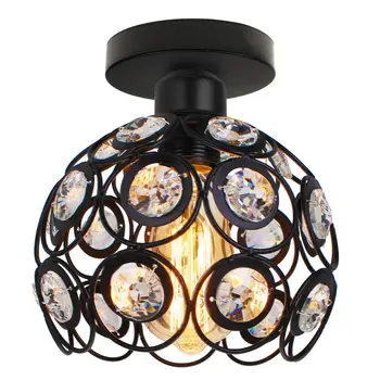 Современный потолочный светильник с хрустальным шаром, абажур с драгоценным шаром, люстры для гостиной, кухни, домашнего декора, светильник 20 см