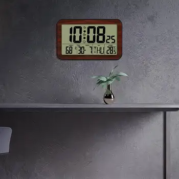 Цифровые настенные часы с большим экраном Домашние Электронные настенные часы Студенческие Электронные Будильники Настольные часы с цифровым дисплеем B