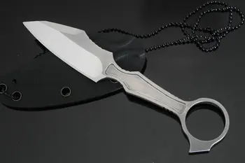 TRSKT Bk Шейный Нож Для Спасательных Походных Охотничьих Ножей EDC Tools С Ножнами Kydex, Цельнометаллическая Ручка D2, 60Hrc, Прямая Поставка