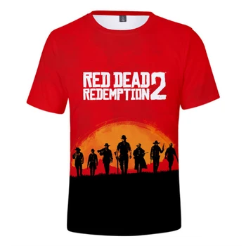 2023 Новая игра Red Dead Redemption 2, Футболка с 3D принтом, Мужская Женская Модная Повседневная Футболка С круглым вырезом, Уличная футболка в стиле Хип-хоп