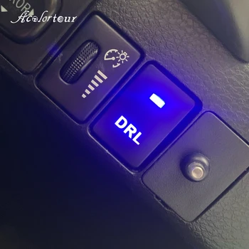 Синий светодиодный автомобильный переключатель DRL, кнопка управления дневными ходовыми огнями, Кабельные Аксессуары для Toyota Camry Corolla Highlander Prado Yaris