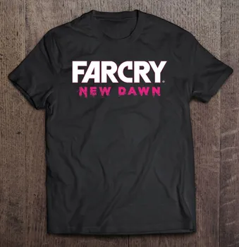 Мужские футболки с текстовым логотипом Far Cry New Dawn, футболки Оверсайз, Незаменимая футболка Для мужчин, Мужская одежда с индивидуальным принтом, Мужские футболки