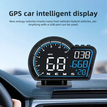 Новейший автомобильный интеллектуальный дисплей с GPS-навигатором G16, полностью совместимый со всеми видами HUD, 9 видов интерфейса, напоминание о усталости за рулем