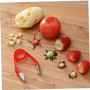 Устройство для удаления сердцевины с фруктов, для удаления сердцевины с клубники, для очистки стеблей, глазков, листьев, для овощей, инструмент для кухни, прочный, простой в установке