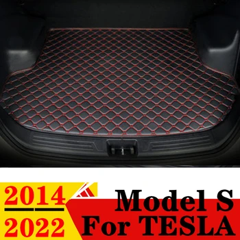 Коврик в багажник автомобиля для Tesla Model S 2022 2021 20 2019 2018 2017 2016 2015 2014 Плоский Боковой Задний грузовой ковер Накладка на багажник