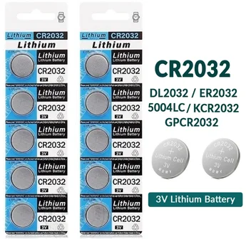 50ШТ CR2032 Кнопка Lithuim Cell 3V CR 2032 BR2032 DL2032 ECR2032 Литиевая Монетная Батарея для Электронных Часов LED Light Toy Remote