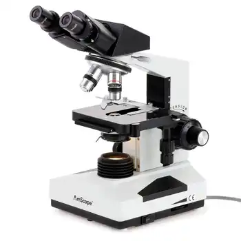 Медицинский Лабораторный Ветеринарный Составной Биологический Микроскоп-AmScope 40X-1000X Бинокулярный Биологический Составной Микроскоп