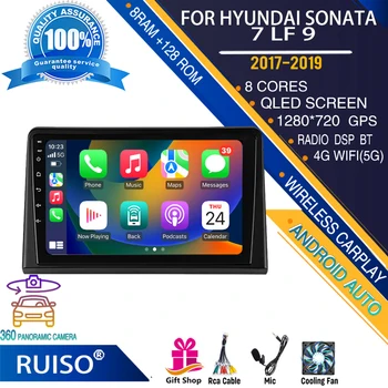 RUISO автомобильный DVD-плеер с сенсорным экраном Android для Hyundai Sonata 7 LF 2017-2019 автомобильный радиоприемник стерео навигационный монитор 4G GPS Wifi